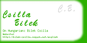 csilla bilek business card